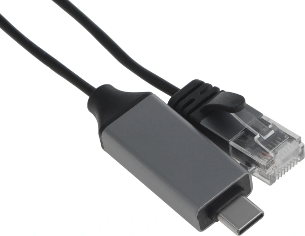 Кабель Buro BU-USB-C-LAN100-2m USB Type-C (m) RJ-45 (m) 2м черный (пакет)