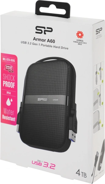 Жесткий диск Silicon Power USB3.0 4TB SP040TBPHDA60S3A A60 Armor 2.5" черный