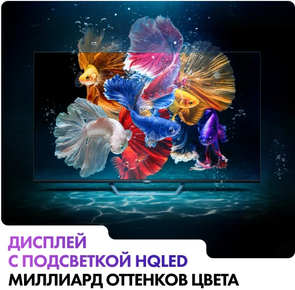 Телевизор QLED Haier 50" Smart TV S2 Pro Frameless черный 4K Ultra HD 60Hz DVB-T DVB-T2 DVB-C DVB-S DVB-S2 USB WiFi Smart TV (RUS)