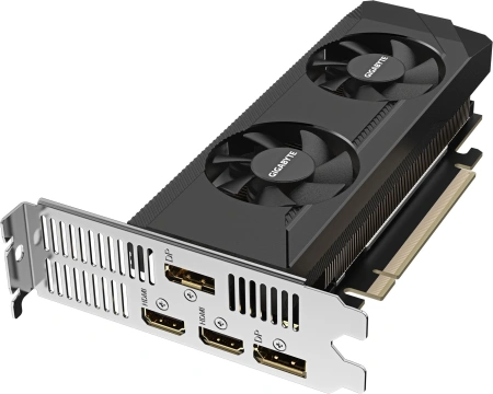 Видеокарта Gigabyte PCI-E 4.0 GV-N3050OC-6GL NVIDIA GeForce RTX 3050 6Gb 96bit GDDR6 1477/14000 HDMIx2 DPx2 HDCP Ret low profile
