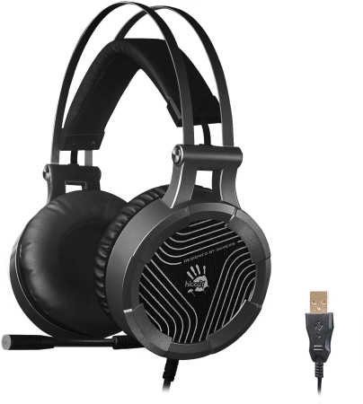 Наушники с микрофоном A4Tech Bloody G530 черный/серый 1.8м мониторные оголовье (G530 (GREY) USB)