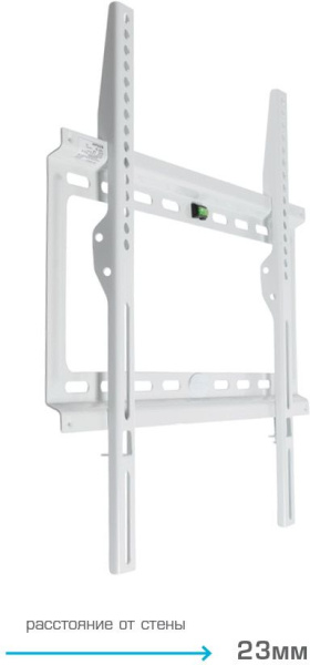 Кронштейн для телевизора Kromax IDEAL-3 белый 22"-65" макс.50кг настенный фиксированный