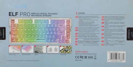 Клавиатура Defender Elf Pro механическая белый USB беспроводная BT/Radio Multimedia for gamer для ноутбука LED (71688)
