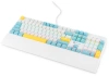 Клавиатура Оклик K951X механическая белый USB Multimedia for gamer LED (подставка для запястий) (1901079) кабель 1.8м