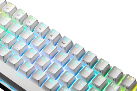 Клавиатура Redragon Draconic механическая белый USB беспроводная BT slim for gamer LED (77810) кабель 1.8м