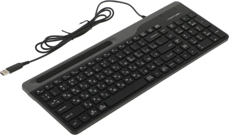 Клавиатура A4Tech FK25 черный/серый USB slim (FK25 BLACK) кабель 1.5м