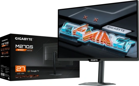 Монитор Gigabyte 27" M27QS черный IPS LED 16:9 HDMI M/M полуматовая HAS Piv 350cd 178гр/178гр 2560x1440 180Hz G-Sync FreeSync DP 2K USB 5.82кг