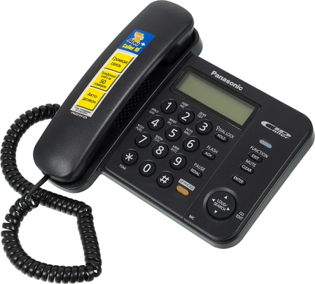 Телефон проводной Panasonic KX-TS2358RUB черный