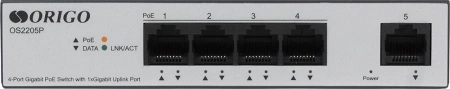 Коммутатор Origo OS2205P/60W OS2205P/60W/A1A (L2) 5x1Гбит/с 4PoE 60W неуправляемый