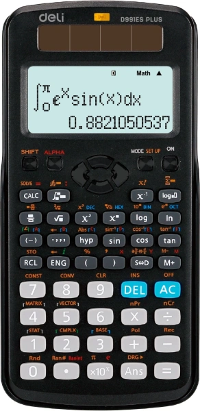 Калькулятор научный Deli ED991ES черный 10+2-разр.