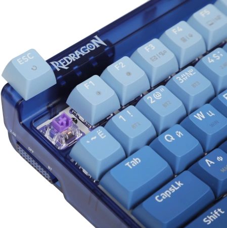 Клавиатура Redragon Garen Pro механическая синий USB беспроводная BT/Radio Multimedia for gamer LED (71745) кабель 1.5м