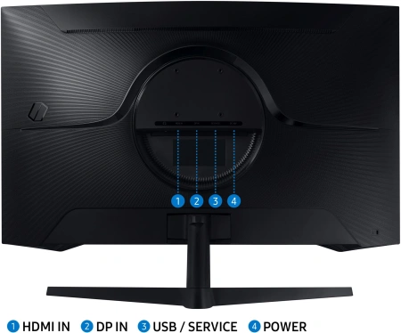 Монитор Samsung 27" Odyssey G5 S27CG550EI черный VA LED 1ms 16:9 HDMI матовая 300cd 178гр/178гр 2560x1440 165Hz FreeSync DP Quad 2K (1440p) USB 4.1кг