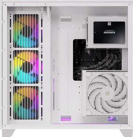 Корпус Formula Crystal Z9 белый без БП ATX 7x120mm 2xUSB3.0 audio bott PSU