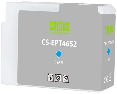 Картридж струйный Cactus CS-EPT46S2 T46S2 голуб.пигм. (30мл) для Epson SureColor SC-P700 с чипом