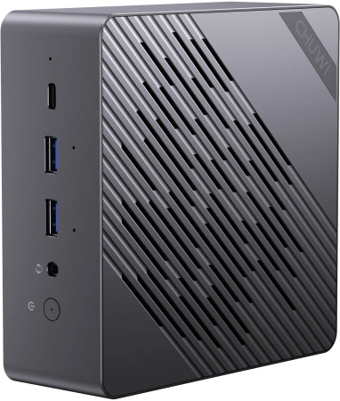 ПК Мини Chuwi AuBox Ryzen AI 9 365 (2) 32Gb SSD1Tb Radeon 880M Windows 11 Pro 2x2.5GbitEth WiFi BT 120W серебристый/черный