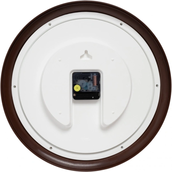 Часы настенные аналоговые Бюрократ WALLC-R85P D35см коричневый/белый (WALLC-R85P35/BROWN)