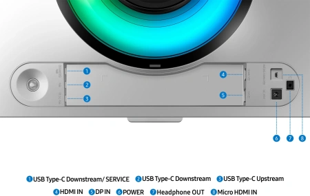Монитор Samsung 49" Odyssey OLED G9 S49DG932SIXCI серебристый OLED LED 32:9 HDMI полуматовая HAS 250cd 178гр/178гр 5120x1440 240Hz FreeSync Premium Pro DP USB 12.9кг