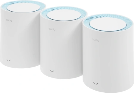 Бесшовный Mesh роутер Cudy M1200 (M1200(3-PACK)) AC1200 10/100BASE-TX белый (упак.:3шт)