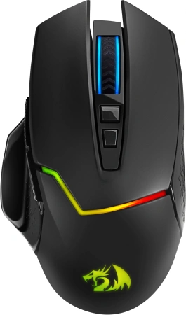 Мышь Redragon Mirage Pro черный оптическая 8000dpi беспров. USB для ноутбука (71432)
