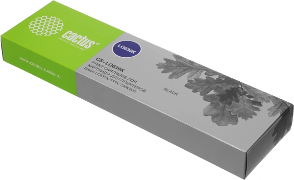 Картридж матричный Cactus CS-LQ630K S015307 12.7x8 черный для Epson LQ-630K/635K/730K
