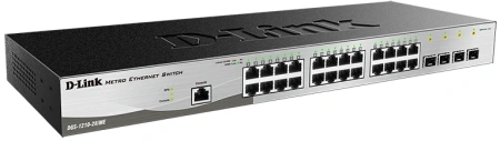 Коммутатор D-Link DGS-1210-28/ME/P DGS-1210-28/ME/P/B (L2) 24x1Гбит/с 24xКомбо(1000BASE-T/SFP) 4SFP управляемый