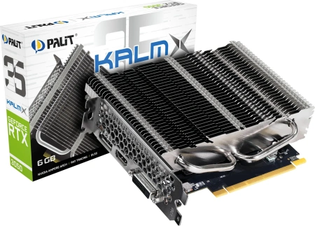 Видеокарта Palit PCI-E 4.0 PA-RTX3050 KALMX NVIDIA GeForce RTX 3050 6Gb 96bit GDDR6 1042/14000 DVIx1 HDMIx1 DPx1 HDCP Ret