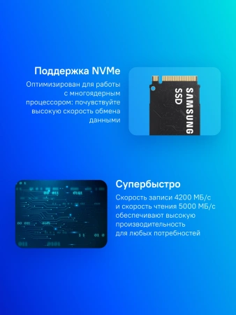 Накопитель SSD Samsung PCIe 4.0 x4 1TB MZ-V9E1T0BW 990 EVO M.2 2280