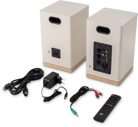 Колонки Оклик OK-605A 2.0 белый 60Вт BT