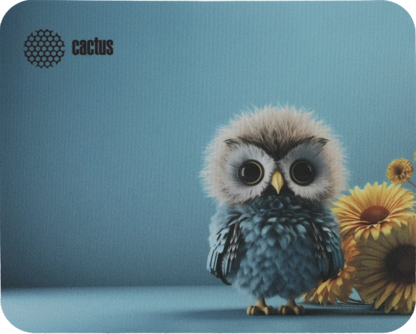 Коврик для мыши Cactus Owl blue 220x180x2мм (CS-MPC-P07XS)