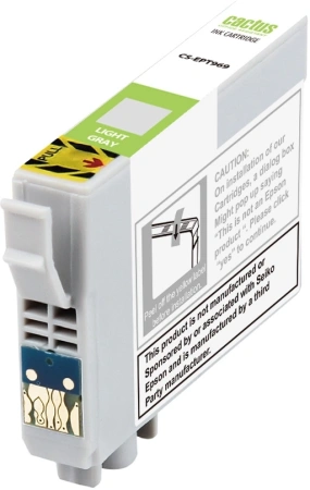 Картридж струйный Cactus CS-EPT969 T0969 светло-серый (13мл) для Epson Stylus Photo R2880 с чипом