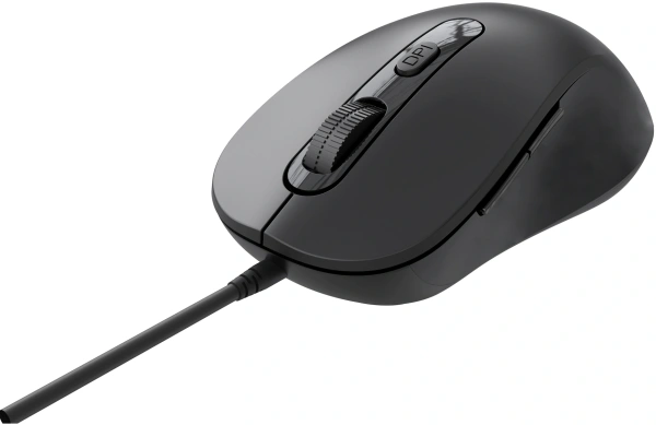 Мышь Оклик 211M черный оптическая 2400dpi USB для ноутбука 6but