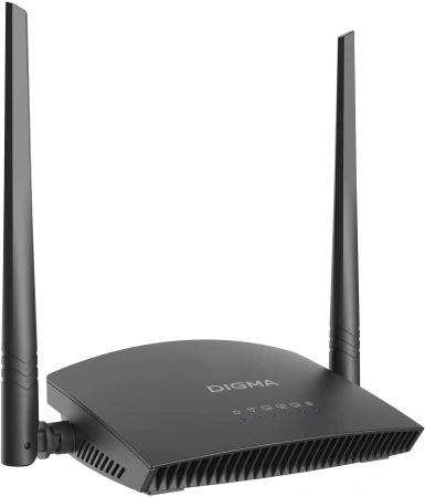 Роутер беспроводной Digma DWR-N301 N300 10/100BASE-TX черный