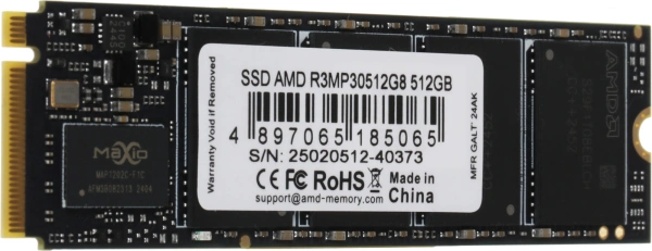 Накопитель SSD AMD PCIe 3.0 x4 512GB R3MP30512G8 Radeon M.2 2280