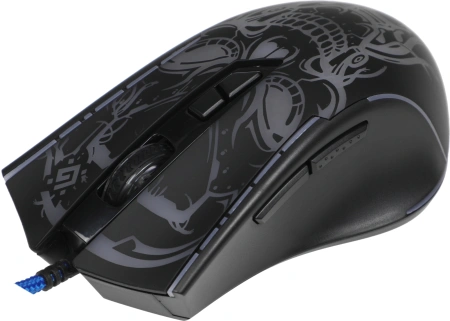 Мышь Defender Bulletstorm GM-928 черный оптическая 7200dpi USB 6but (52928)
