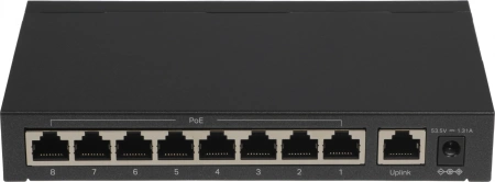 Коммутатор TP-Link TL-SF1009P 9x100Мбит/с 8PoE+ 65W неуправляемый