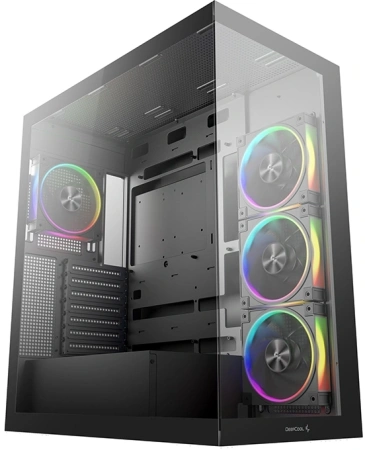 Корпус Deepcool CG580 4F V2 черный без БП ATX 6x120mm 4x140mm 2xUSB3.0 audio bott PSU