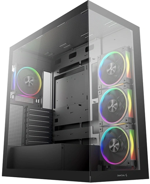 Корпус Deepcool CG580 4F V2 черный без БП ATX 6x120mm 4x140mm 2xUSB3.0 audio bott PSU