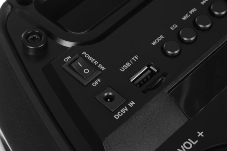 Мидисистема Ginzzu GM-208 черный 50Вт FM USB BT micro SD