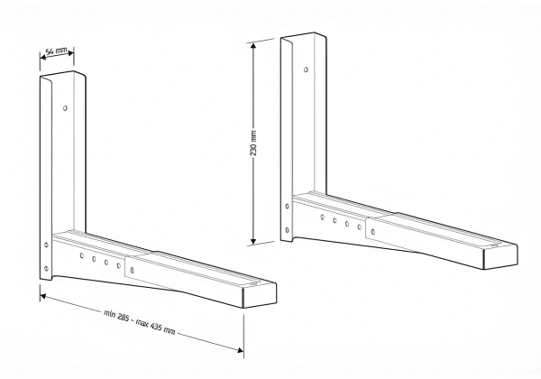Кронштейн для СВЧ Holder MWS-2002 металлик макс.40кг настенный фиксированный
