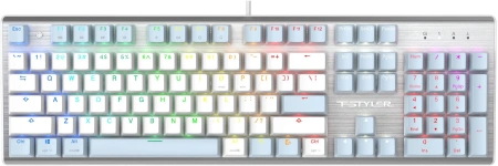Клавиатура A4Tech FS100 механическая синий USB for gamer LED кабель 1.8м