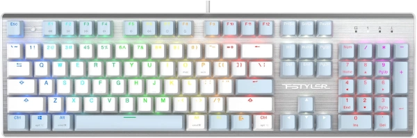 Клавиатура A4Tech FS100 механическая синий USB for gamer LED кабель 1.8м