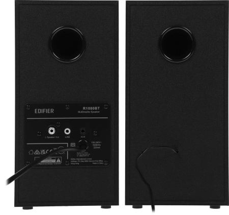 Колонки Edifier R1080BT 2.0 черный/черный 24Вт BT