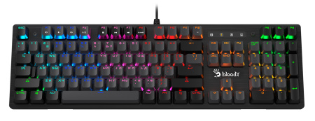 Клавиатура A4Tech B820R Dual Color механическая черный/серый USB for gamer LED (B820R GREY (BLUE SWITCH)) кабель 1.8м