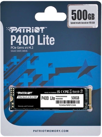Накопитель SSD Patriot PCIe 4.0 x4 500GB P400LP500GM28H P400 Lite M.2 2280