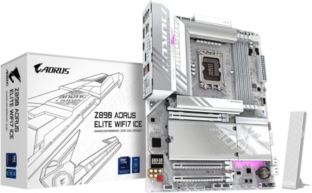 Материнская плата Gigabyte Z890 AORUS ELITE WIFI7 ICE Soc-1851 Intel Z890 4xDDR5 ATX AC`97 8ch(7.1) 2.5Gg RAID+DP