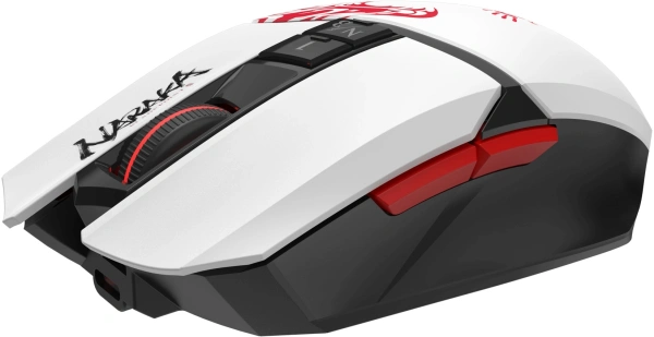 Мышь A4Tech Bloody R36 Ultra белый/черный/красный оптическая 12000dpi беспров. USB 7but (R36 ULTRA NARAKA USB)