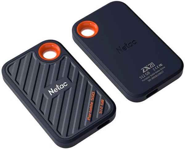 Накопитель SSD Netac USB-C 512Gb NT01ZX20-512G-32BL ZX20 2.5" синий
