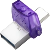 Флеш Диск Kingston 128Gb DataTraveler microDuo 3C DTDUO3CG3/128GB USB3.0 фиолетовый