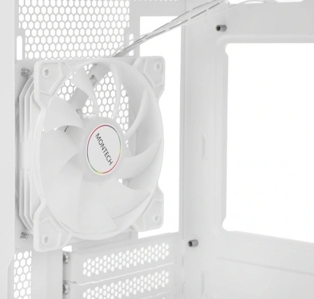 Корпус Montech X5 белый без БП ATX 8x120mm 2x140mm 1xUSB2.0 1xUSB3.0 audio bott PSU
