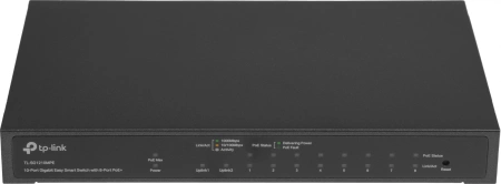 Коммутатор TP-Link TL-SG1210MPE (L2) 10x1Гбит/с 1xКомбо(1000BASE-T/SFP) 8PoE+ 123W настраиваемый